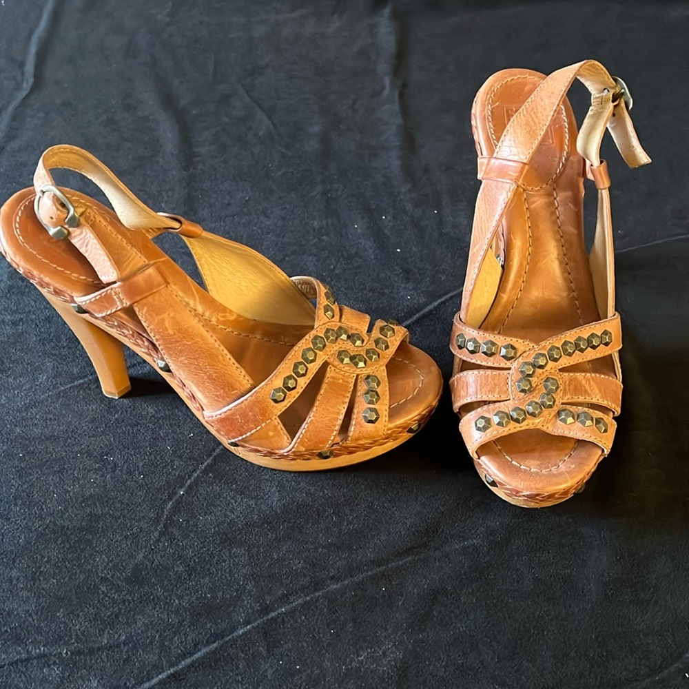FRYE - studded platform sandals.  Size 7.5